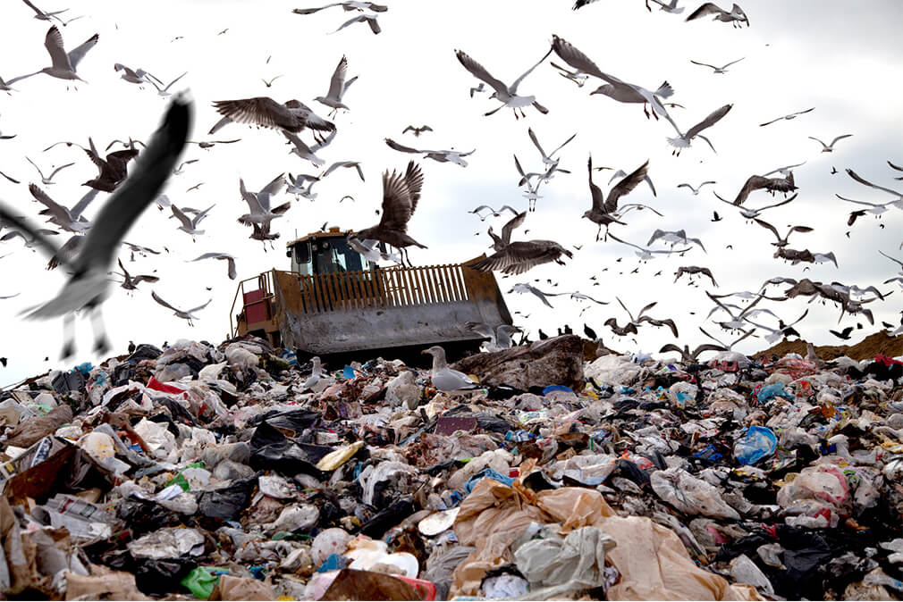 Uphill Picture of a landfill